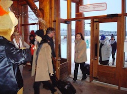 Arrivées des passagers à l'Aéroport internationale de Mont-Tremblant