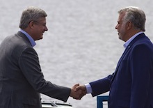 Stephen Harper et Philippe Couillard