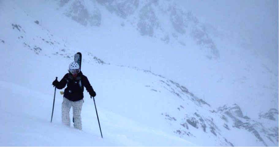 hiking sur Whistler Glacier